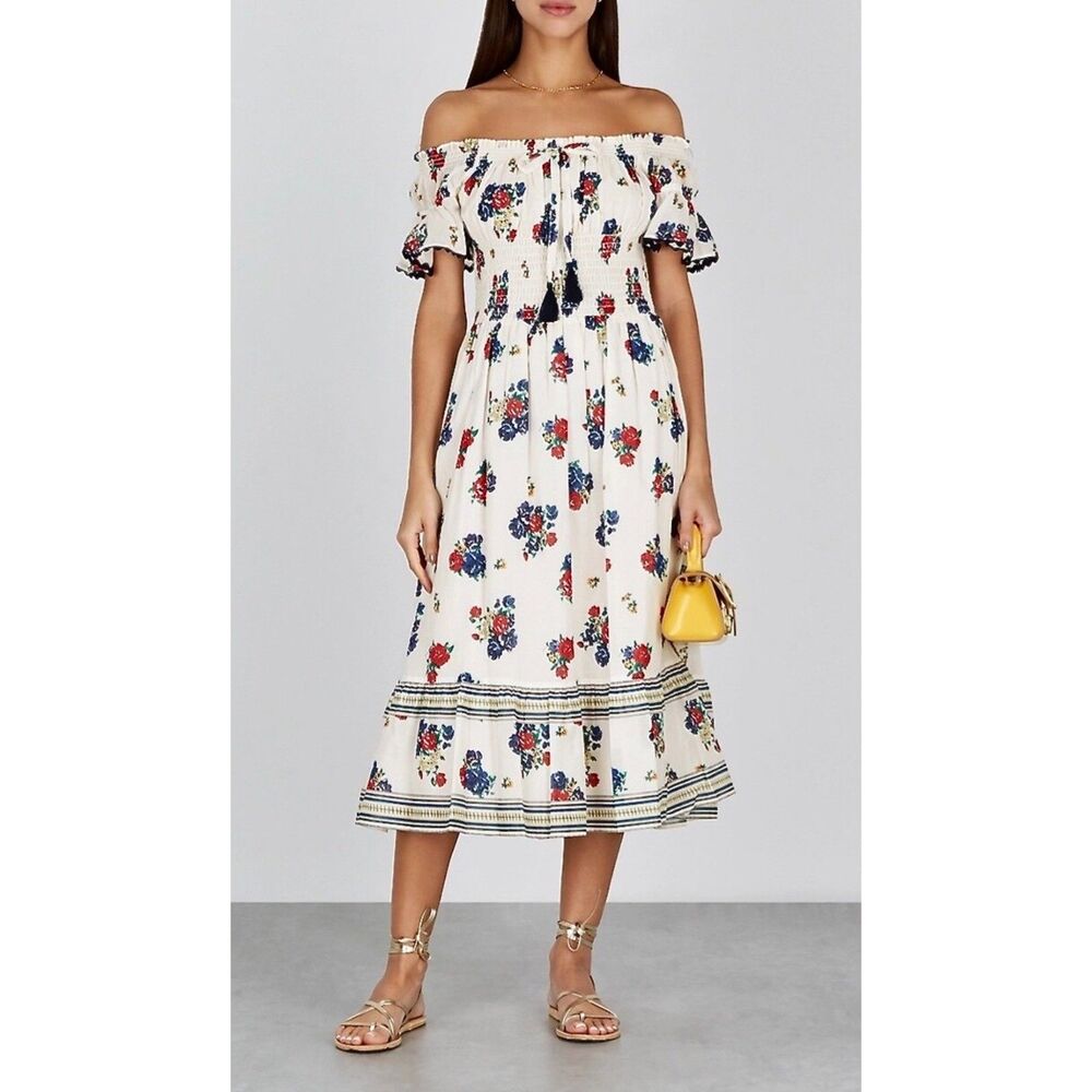 Tory Burch Meadow Folly Cotton Voile Midi Dress